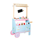 דוכן גלידה מעץ לילדים בצבעי פסטל