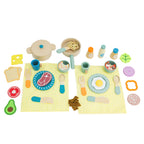 ערכת בישול ואירוח מושלמת מעץ לילדים - 36 חלקים