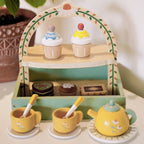 ערכת מסיבת תה וקינוחים מעץ לילדים - סט אירוח מושלם