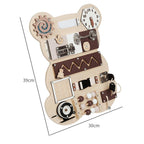 ביזיבורד מעץ בעיצוב דובי