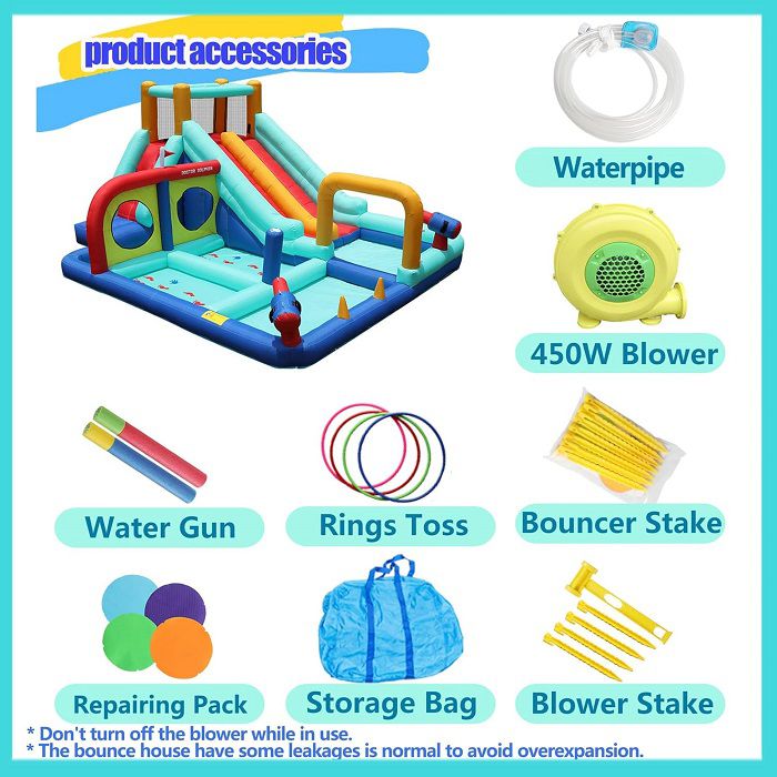 מתנפח מים עם מגלשה דו־מסלולית W73027 מבית Doctor Dolphin