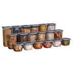 סט 18 קופסאות אחסון איכותיות בגדלים שונים