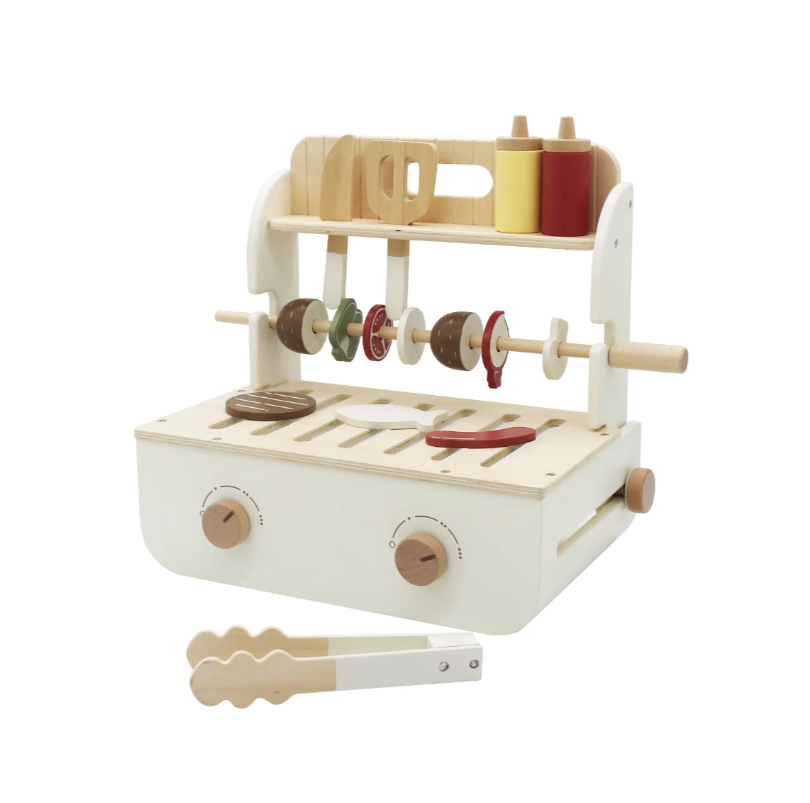 עמדת ברביקיו מעץ לילדים