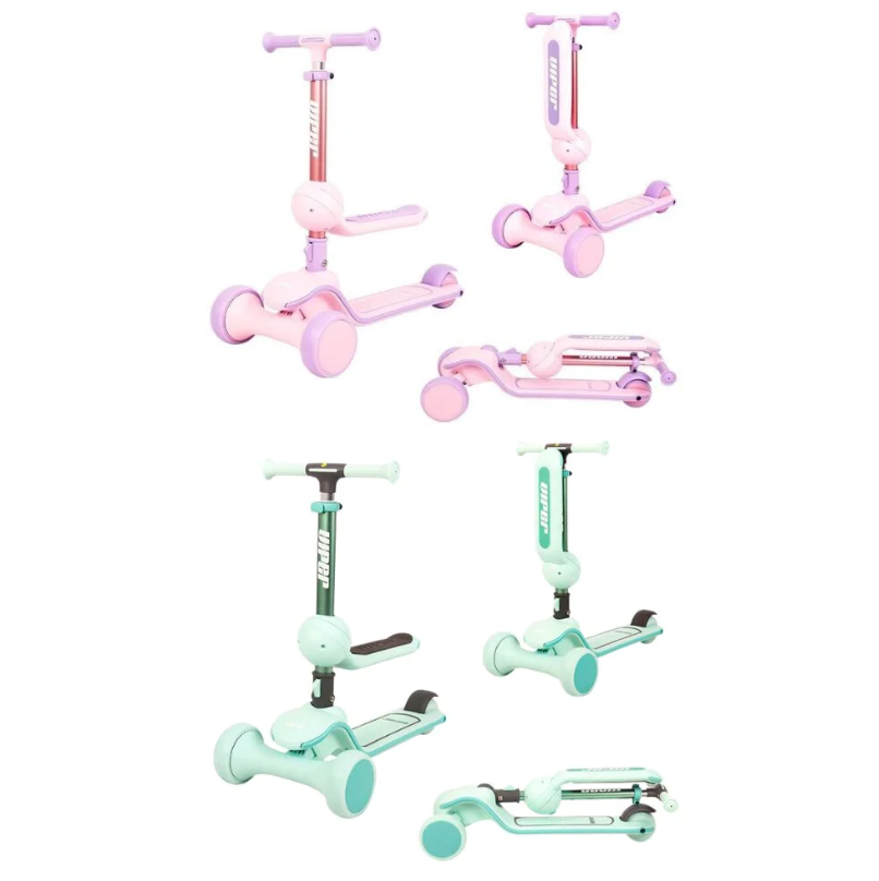 קורקינט דו שלבי - 2 ב- 1 עם אורות בגלגלים