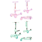 קורקינט דו שלבי - 2 ב- 1 עם אורות בגלגלים