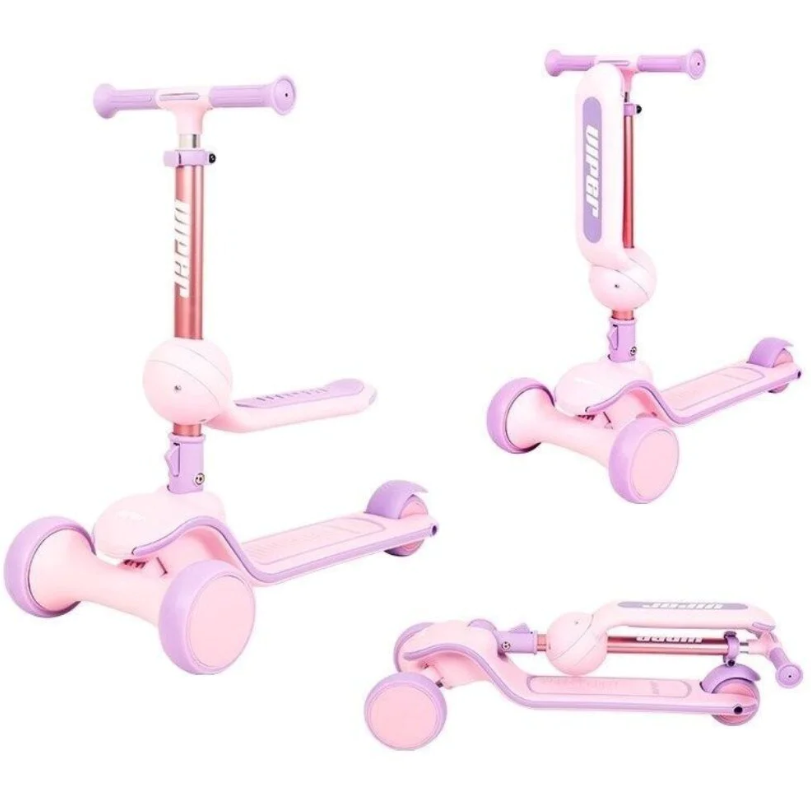 קורקינט דו שלבי - 2 ב- 1 עם אורות בגלגלים