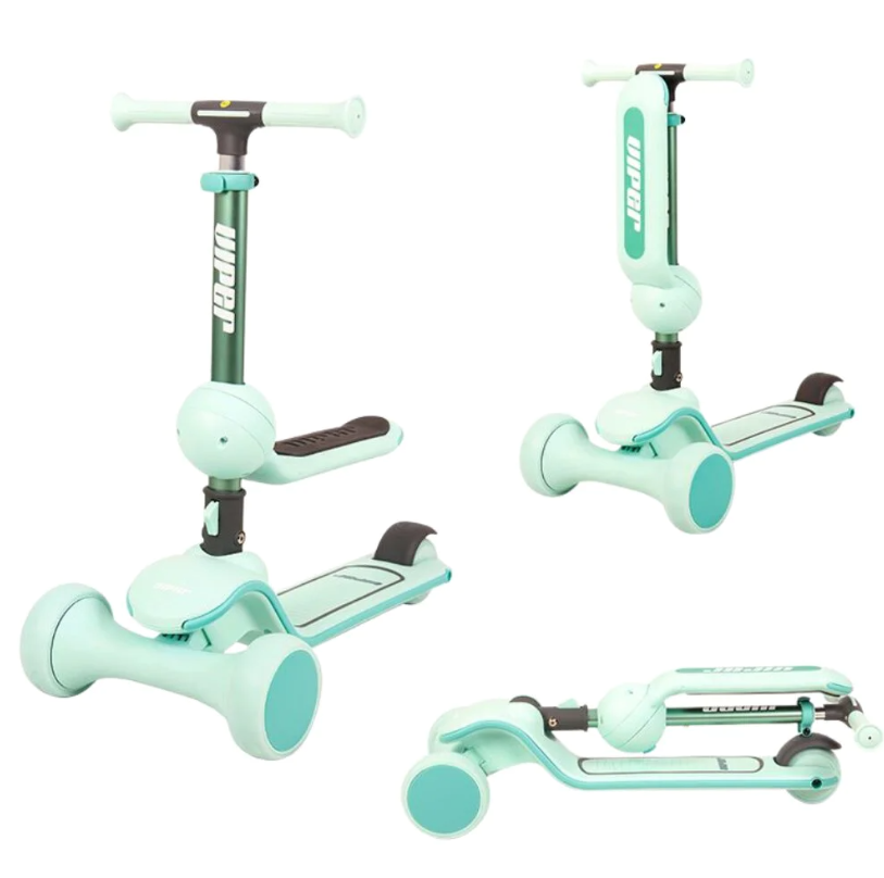 קורקינט דו שלבי - 2 ב- 1 עם אורות בגלגלים