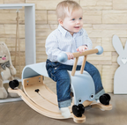 בימבה נדנדה מעץ לילדים - 2 מוצרים ב-1