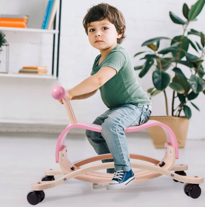 בימבה נדנדה מעץ לילדים - 2 מוצרים ב-1