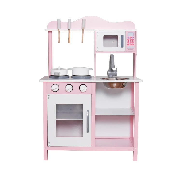 מטבח עץ קלאסי לילדים עם אביזרים - דגם "שרון"