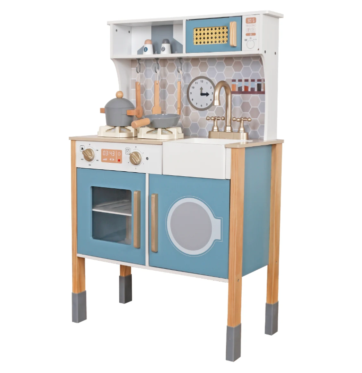 מטבח עץ אלקטרוני עם אביזרים - דגם "רומי"