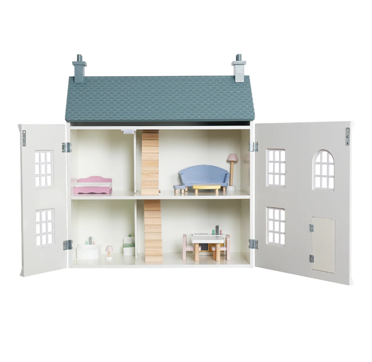 בית בובות סנדי לבן - נפתח, קלאסי ומאובזר