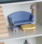 בית בובות סנדי לבן - נפתח, קלאסי ומאובזר