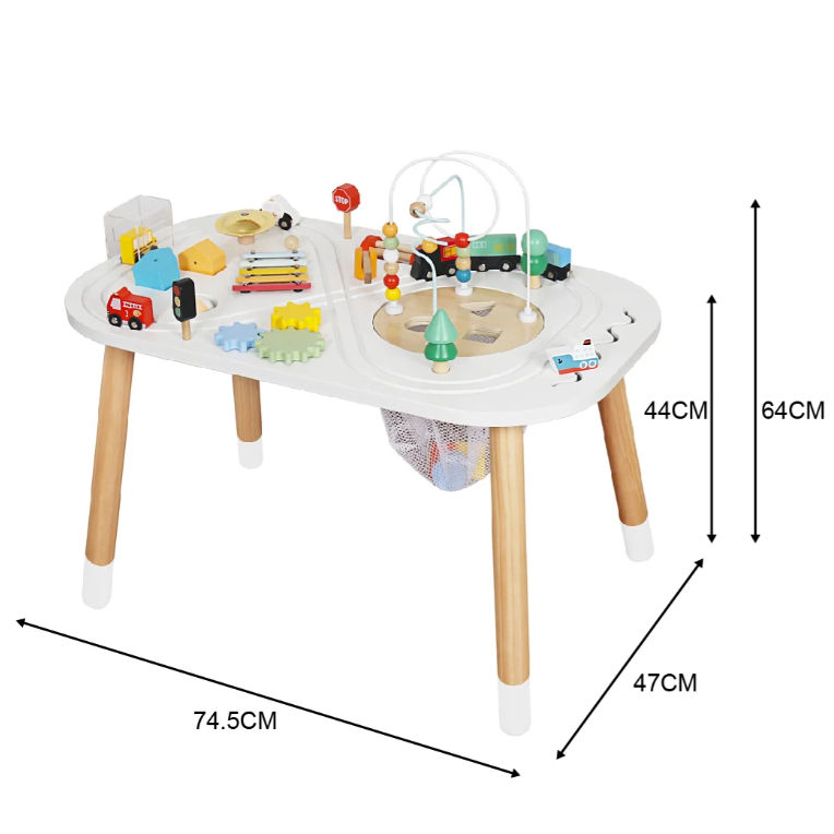 שולחן פעילות מעץ לקטנטנים - דגם "לביא"