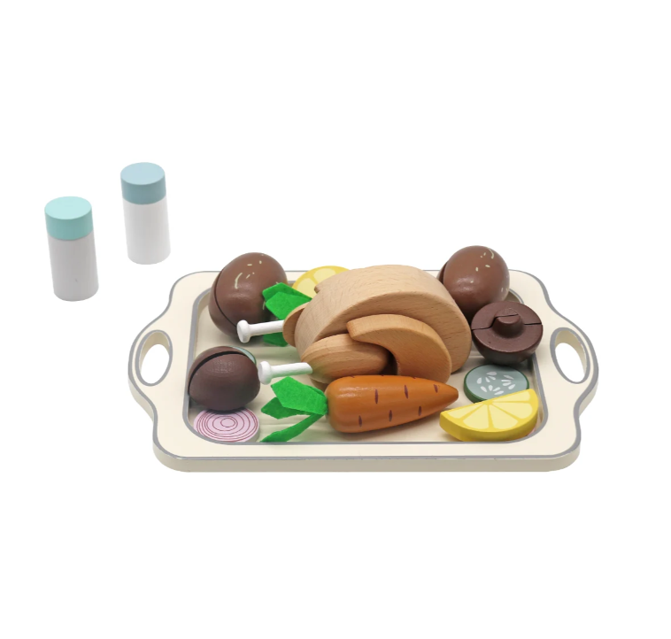 ערכת עוף שלם מעץ לילדים