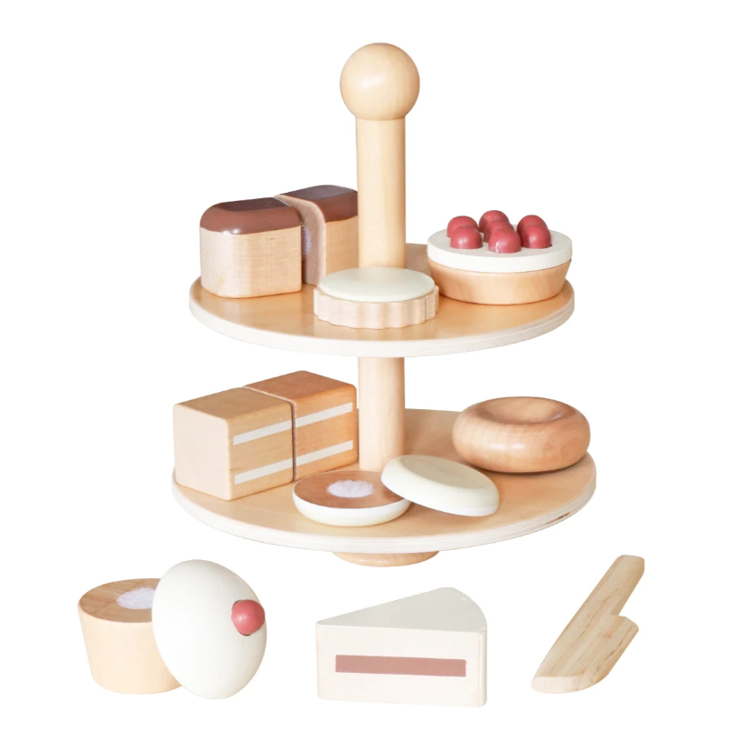 סט מסיבת תה מעץ לילדים – ערכת אירוח מלאה לילדים