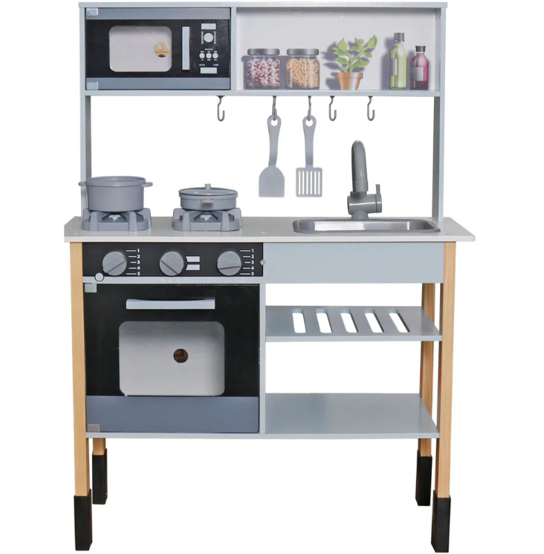 מטבח מעץ לילדים "אריאל" עם אורות וצלילים