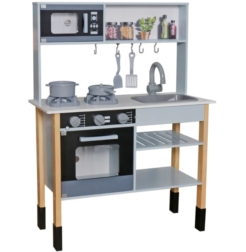 מטבח מעץ לילדים "אריאל" עם אורות וצלילים