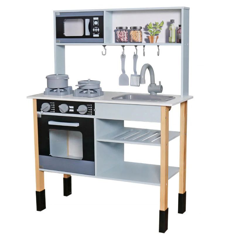 מטבח מעץ לילדים "אריאל" עם אורות וצלילים