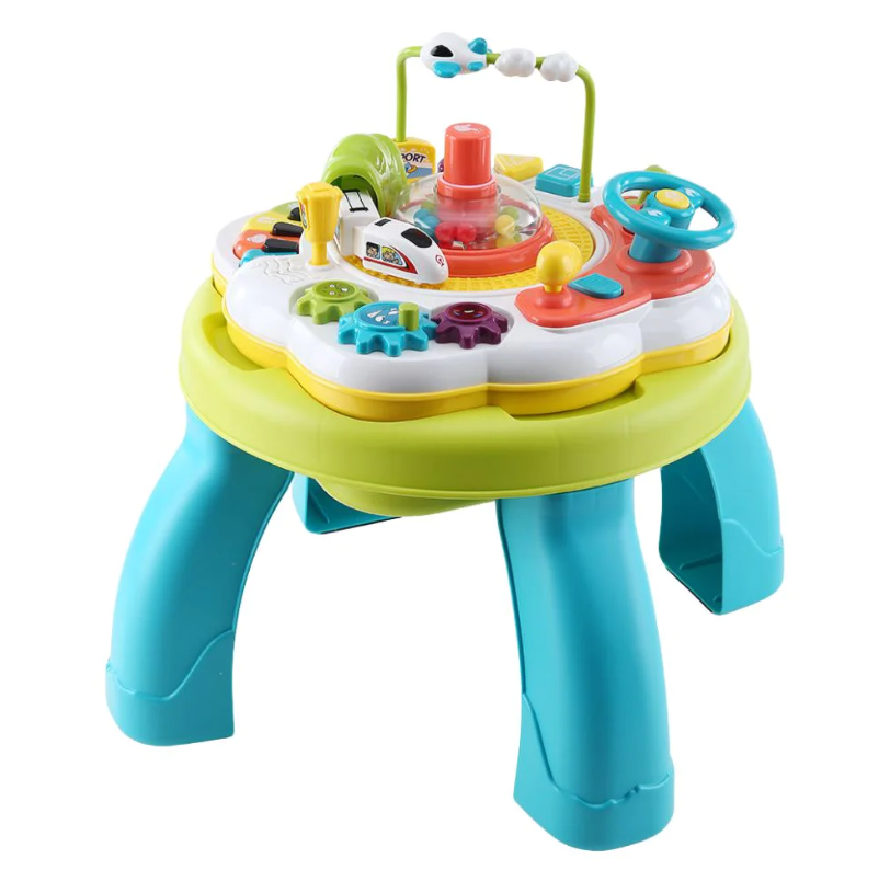 שולחן פעילות לפעוטות עם צלילים, רכבת ושלל הרפתקאות