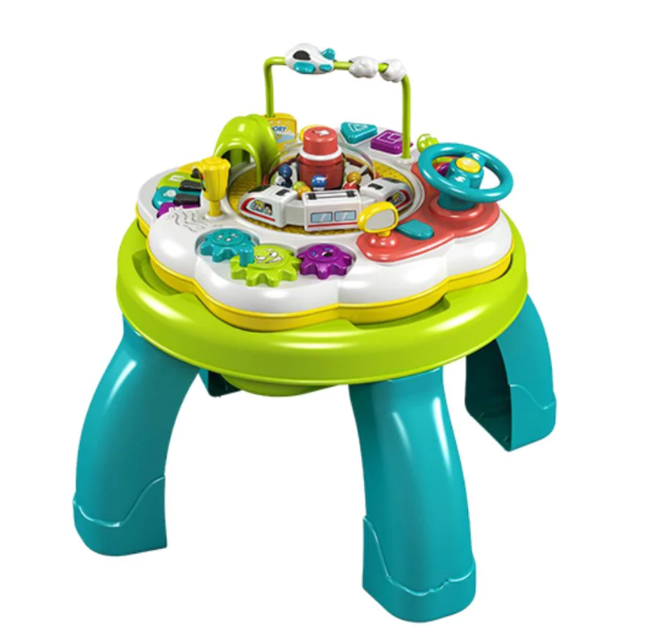 שולחן פעילות לפעוטות עם צלילים, רכבת ושלל הרפתקאות