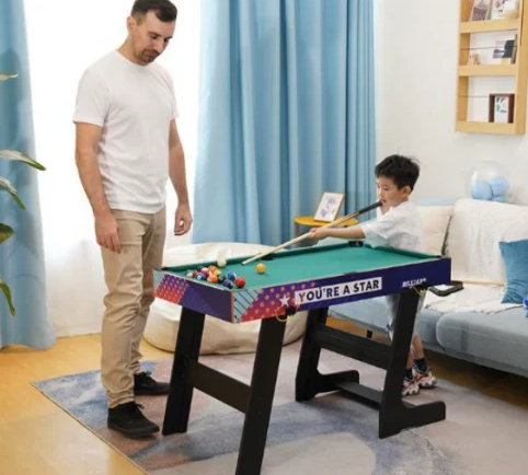 שולחן משחק 4 ב-1 - משולב ביליארד, הוקי, פינג פונג וכדורגל