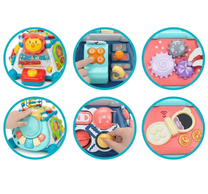 קוביית פעילות מוזיקלית לתינוקות 5 ב-1 עם אורות וצלילים