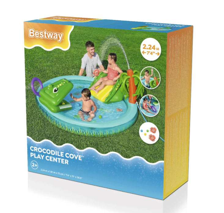 בריכת פעילות מתנפחת לילדים מבית Bestway - דגם קרוקודיל