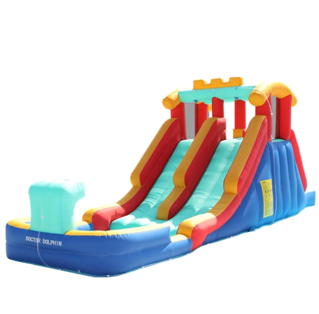 מתנפח מים עם מגלשה כפולה לילדים מבית Doctor Dolphin - דגם W73062
