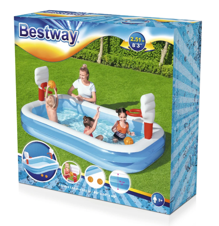 בריכה מתנפחת "מגרש הכדורסל שלי" 54122 מבית BESTWAY