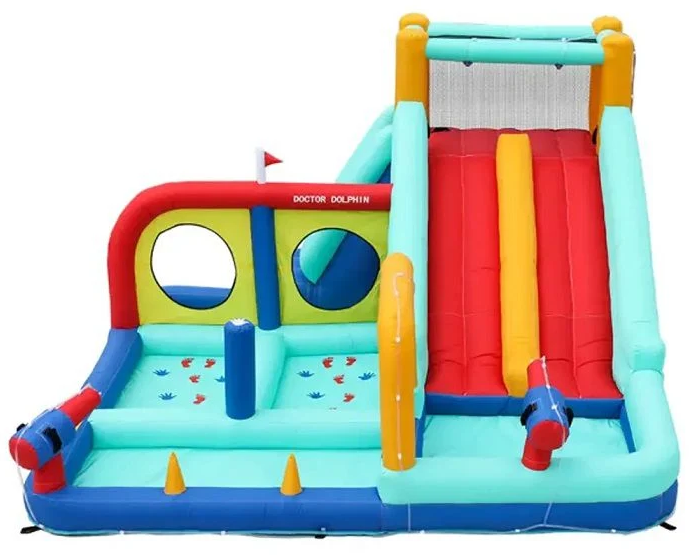מתנפח מים עם מגלשה דו־מסלולית W73027 מבית Doctor Dolphin