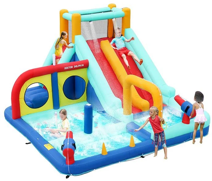 מתנפח מים עם מגלשה דו־מסלולית W73027 מבית Doctor Dolphin