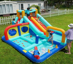מתנפח מים עם מגלשה דו־מסלולית W73027 מבית Doctor Dolphin