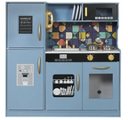 מטבח עץ גדול בצבע כחול - דגם טופז