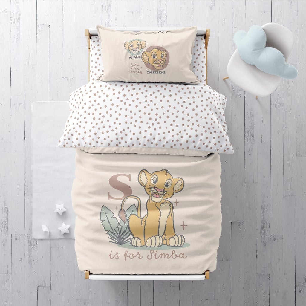 סט מצעים 100% כותנה למיטת מעבר / תינוק - במגוון איורי דיסני