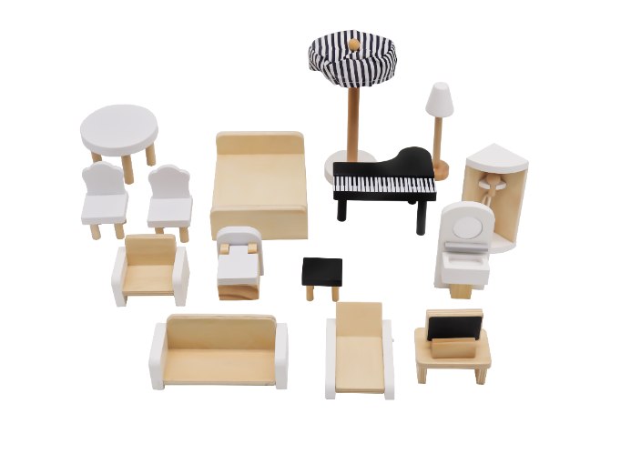 בית בובות מפואר "אמיליה" כולל ריהוט ואביזרים