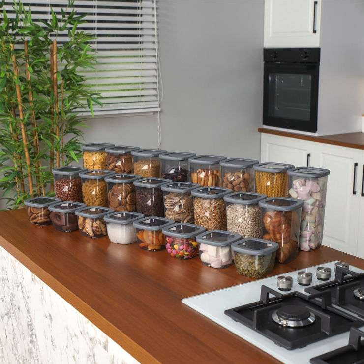 סט 18 קופסאות אחסון איכותיות בגדלים שונים